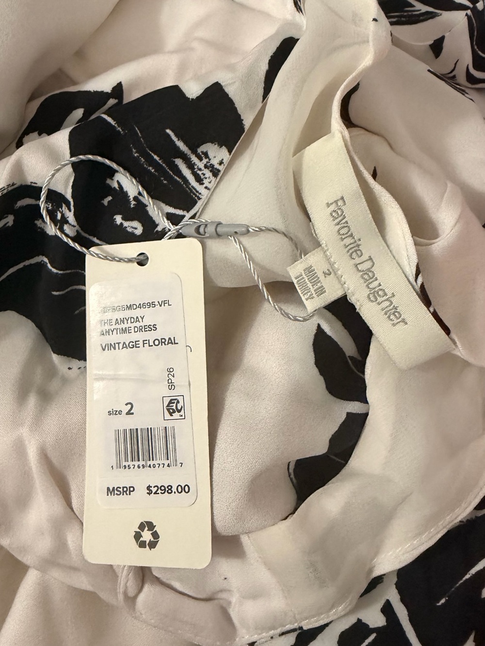 Favorite Daughter V-Neck Black & White Floral Maxi Dress - Picture 5 of 5